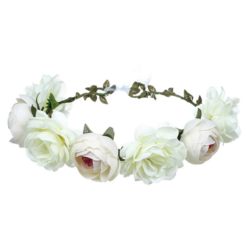 Handmade Rose Flower Crown Garland - Comes in 4 Colors