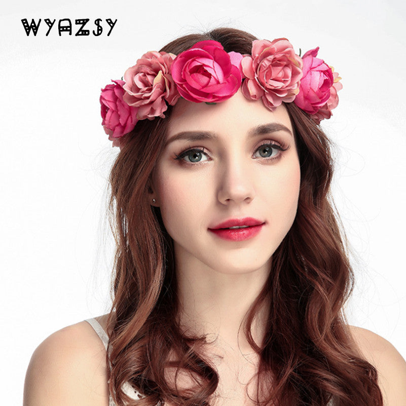Handmade Rose Flower Crown Garland - Comes in 4 Colors
