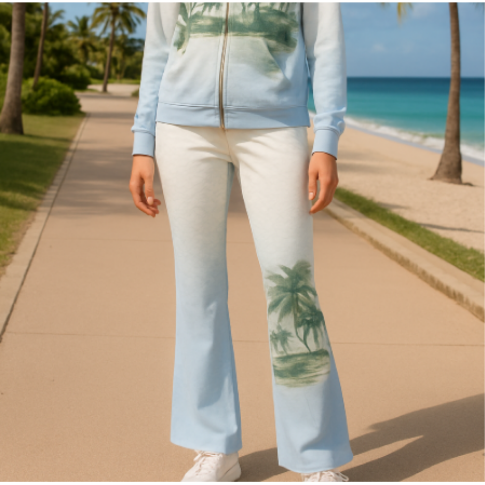 Bahama Nights Tropical Flare Leggings
