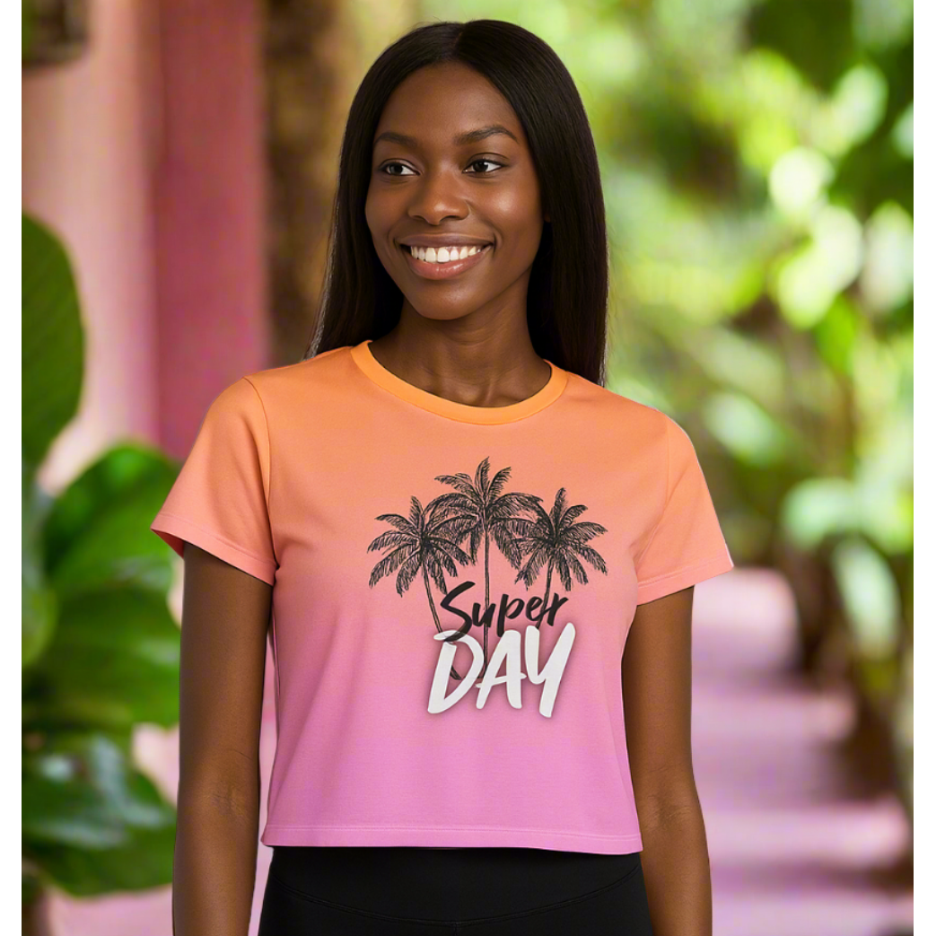 Bahama Nights Joyful Crop Tee