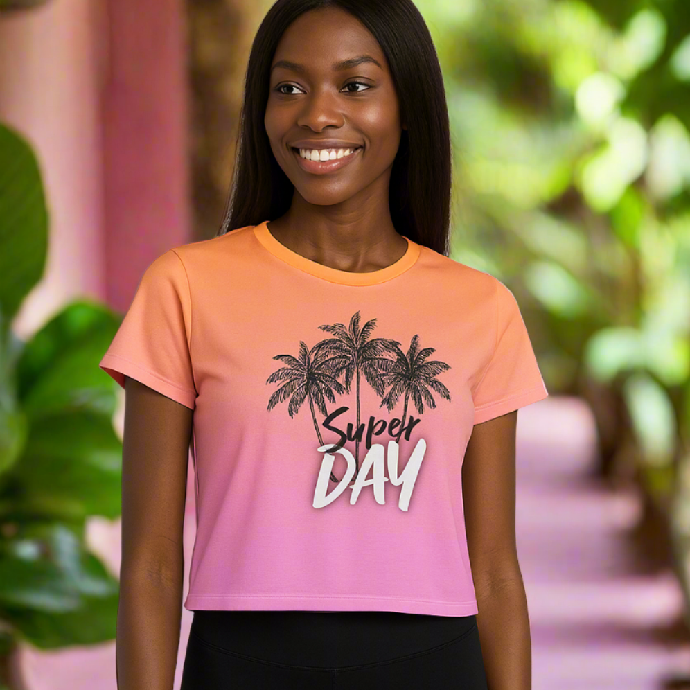 Bahama Nights Joyful Crop Tee