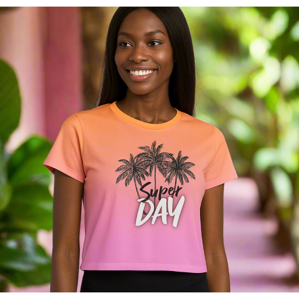 Bahama Nights Joyful Crop Tee
