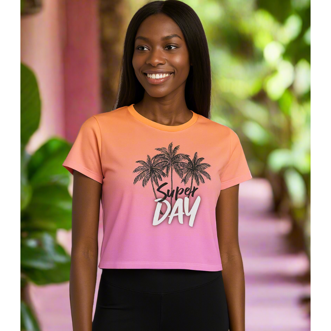 Bahama Nights Joyful Crop Tee