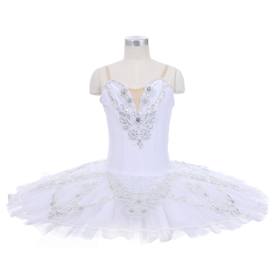 White Classical Simple Pancake Tutu - Choose Variation Style!