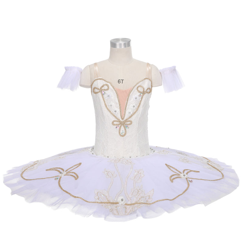 White Classical Simple Pancake Tutu - Choose Variation Style!