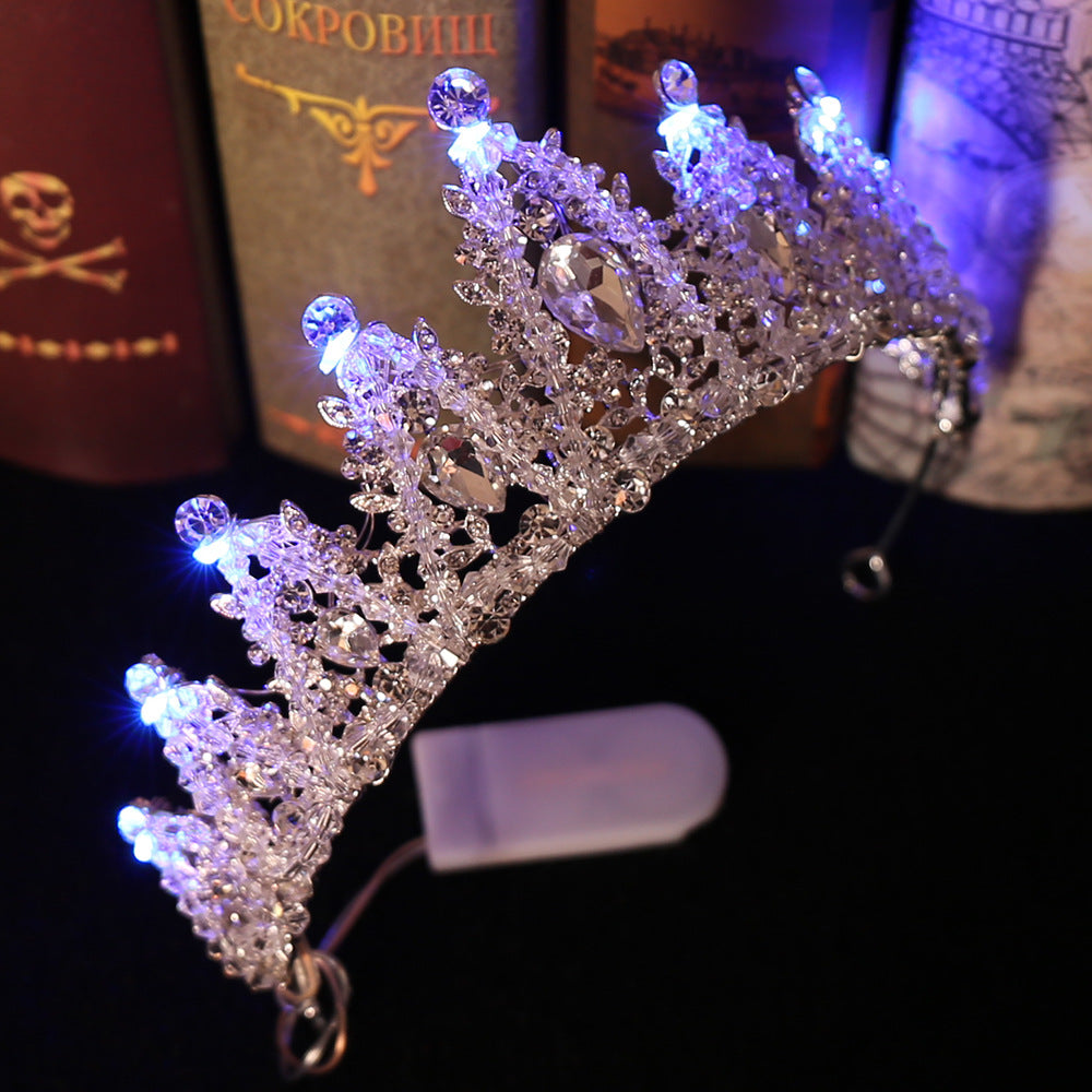 LED Light Rhinestone Performance Crown.