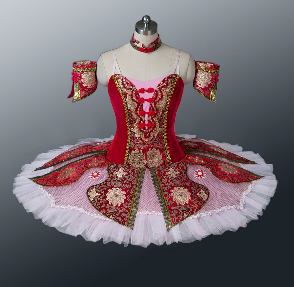Professional Chinese Doll Ballet Tutu (Red or Blue)
