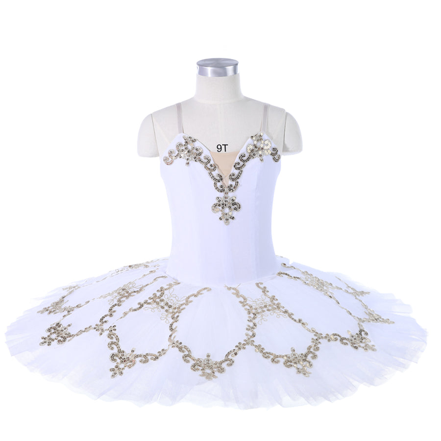 White Classical Simple Pancake Tutu - Choose Variation Style!