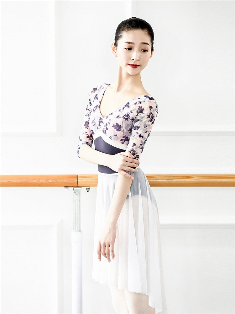Elegant Vintage Flowers Leotard