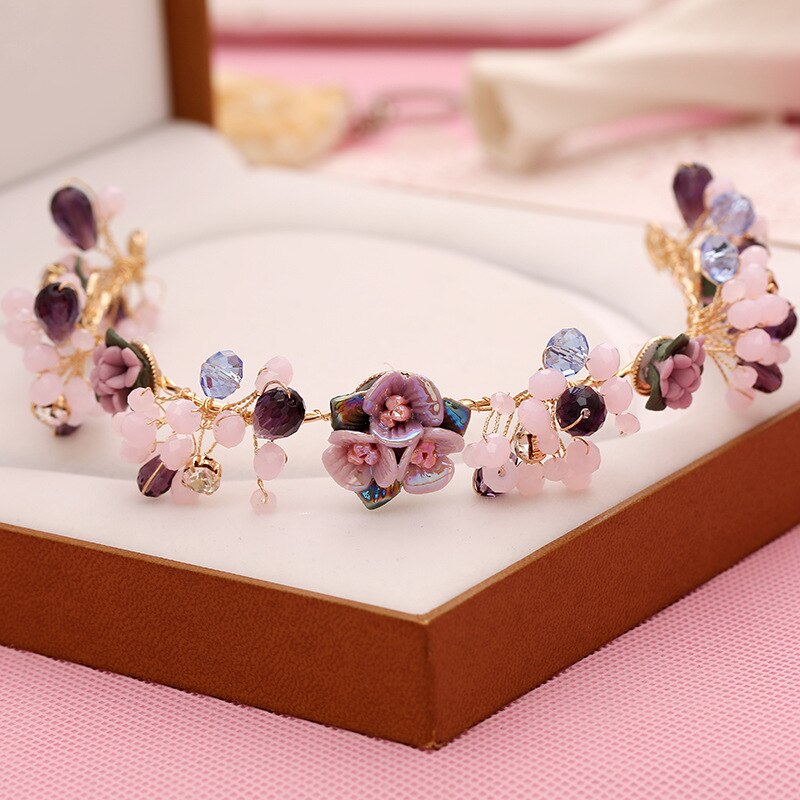 Handmade Pearl Flower Classic Ballet Garden Tiara