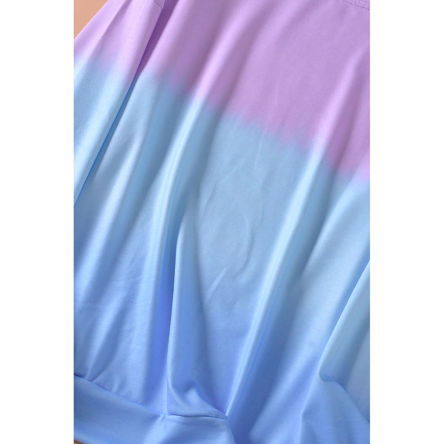 Bahama Purple Blue Color Block Tie Dye Pullover Sweatshirt