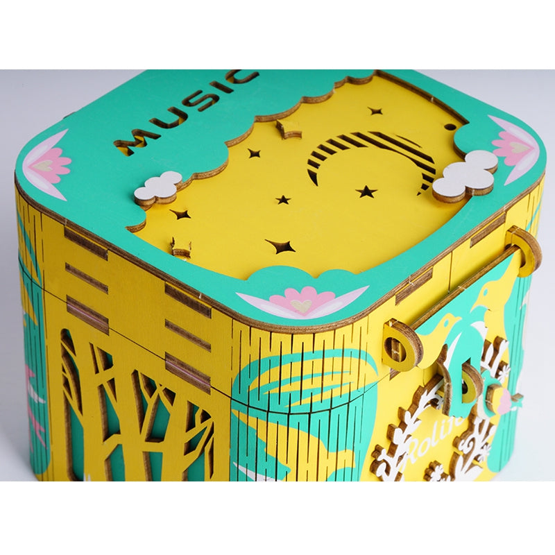 Handmade Dancing Ballerina Wooden Rotatable Music Box