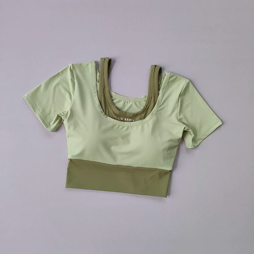 Two Piece Fun Island Summer Breathable Fitness Set
