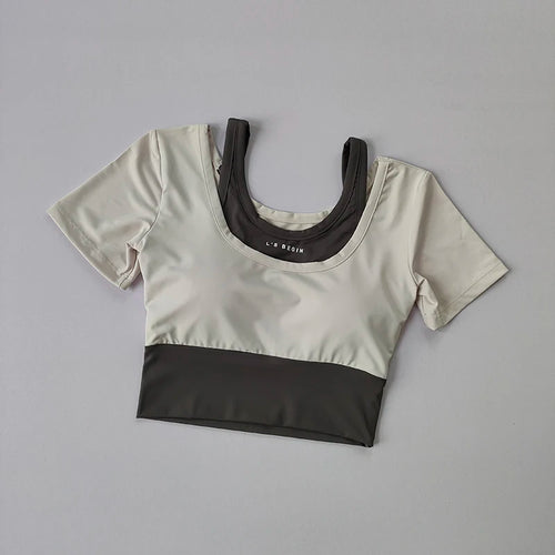 Two Piece Fun Island Summer Breathable Fitness Set