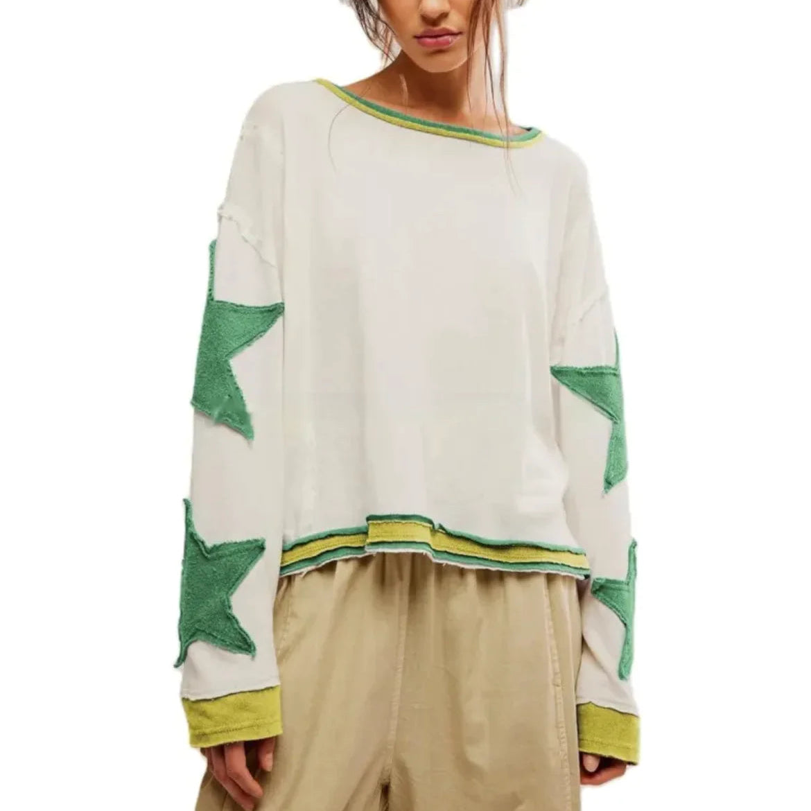 Cool Island Geometric Knit Pullover