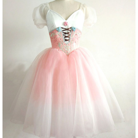 Peasant Customized Blue, Pink or Lavender Color Ballet Dress