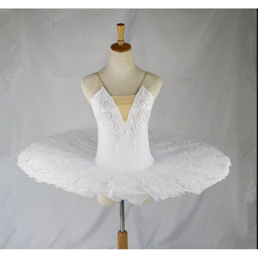 Swan White Romantic Tutus (5 tutus) and 1 White Platter Combo - Special Order