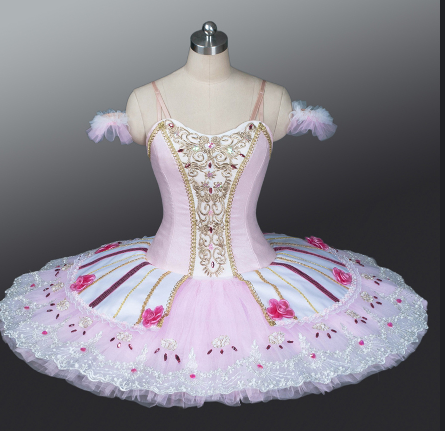 Pink Coppelia Doll Pancake Tutu - Choose Color & Sleeve Style