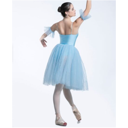 Sparkling Sky Blue Long Romantic Style Ballet Tutu