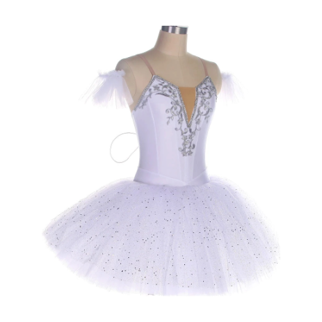 Short Romantic Snow Fairy Tutu Dress - White or Silver With Wings