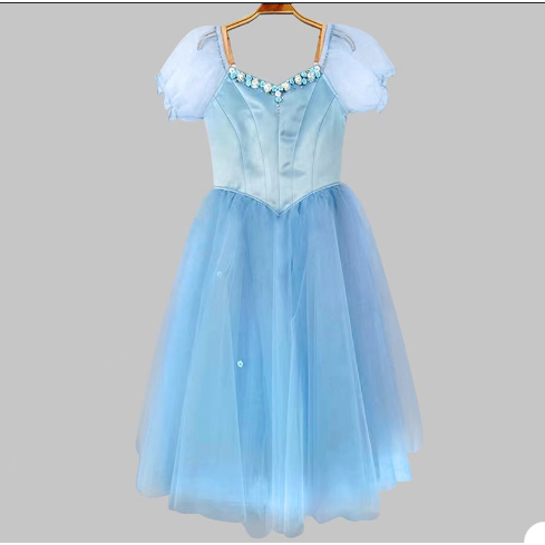 Professional Romantic Puff Sleeve Ballet Dress - Choose Color