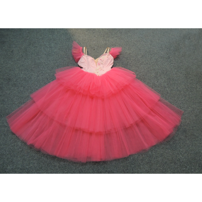 Romantic Waltz of Flowers Pink Flower Tutu (No hooks)