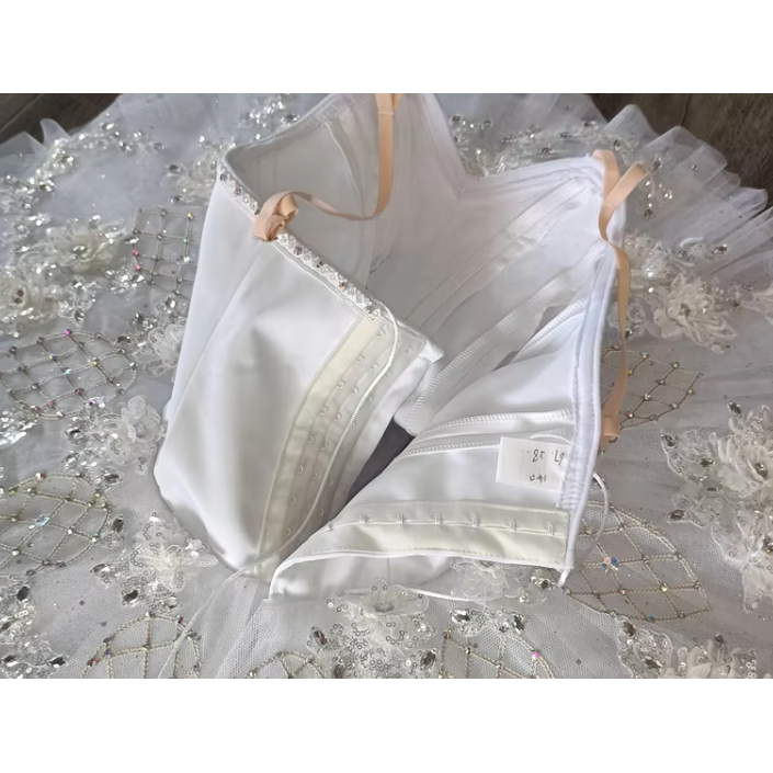 White Flowers Design Garden Pancake Tutu