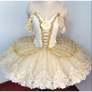 Professional Champagne Esmeralda Platter or Bell Shape Tutu