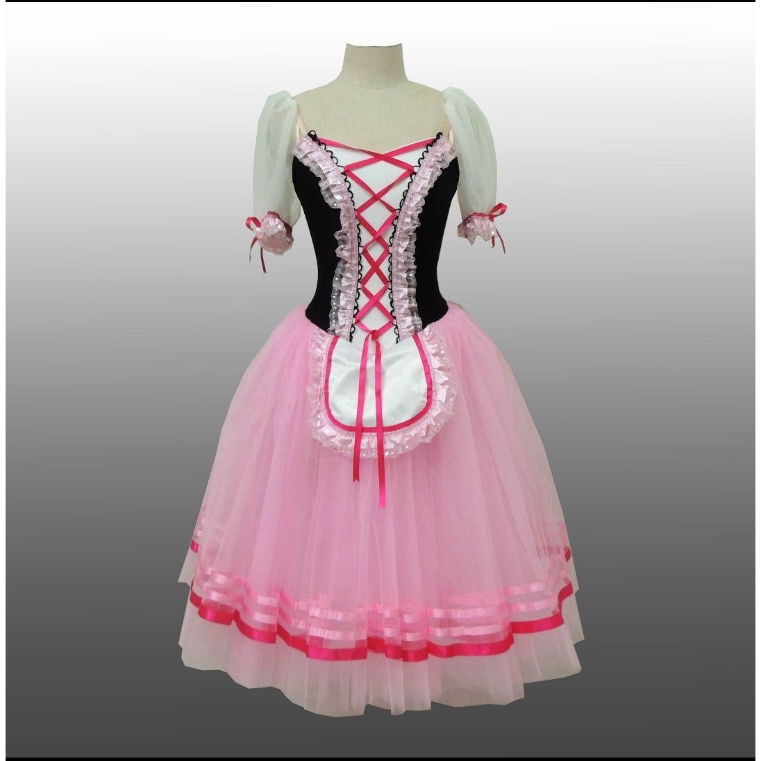 Romantic Colorful Giselle Peasant Tutu Dress. Choose Color