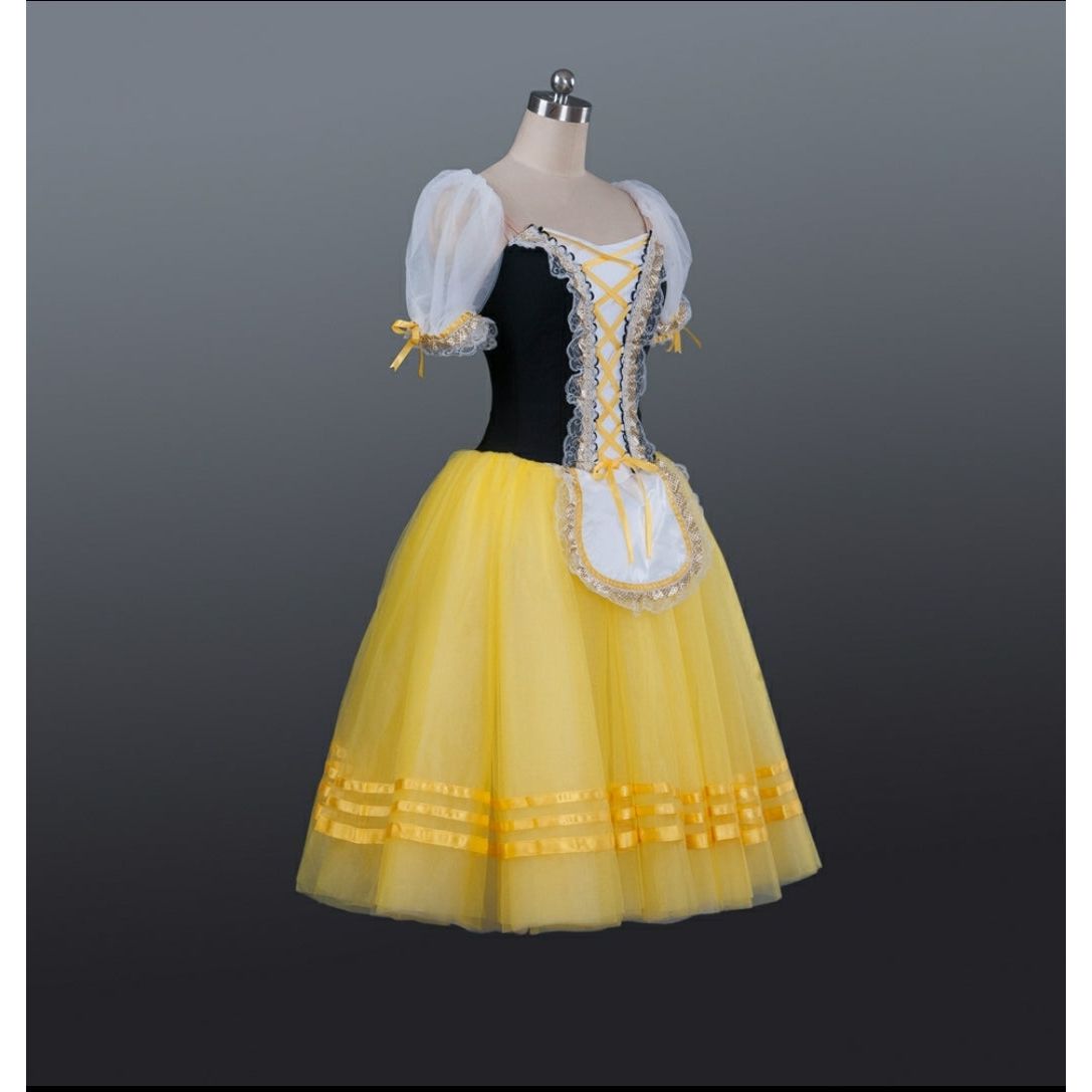 Romantic Colorful Giselle Peasant Tutu Dress. Choose Color