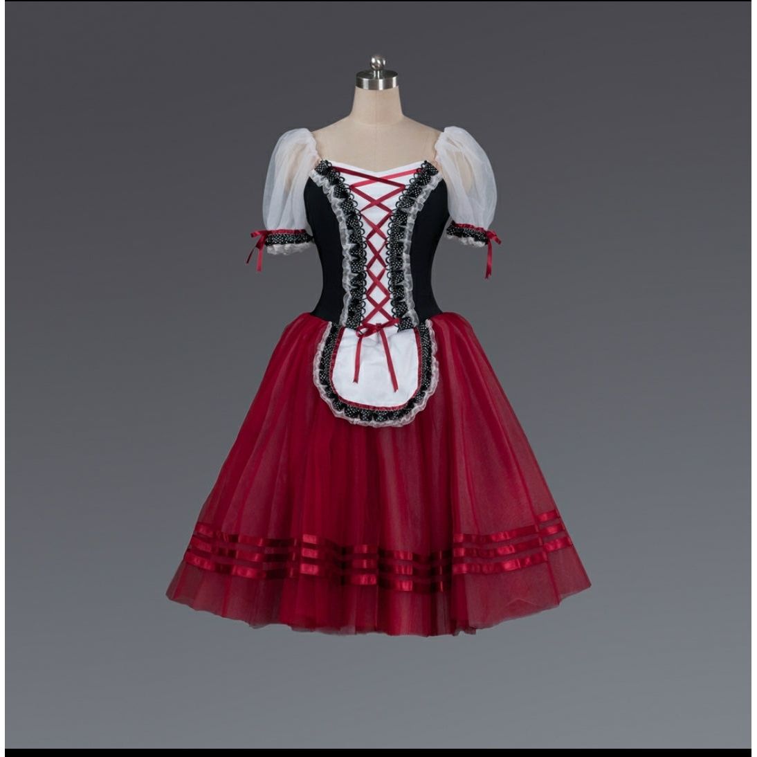 Romantic Colorful Giselle Peasant Tutu Dress. Choose Color