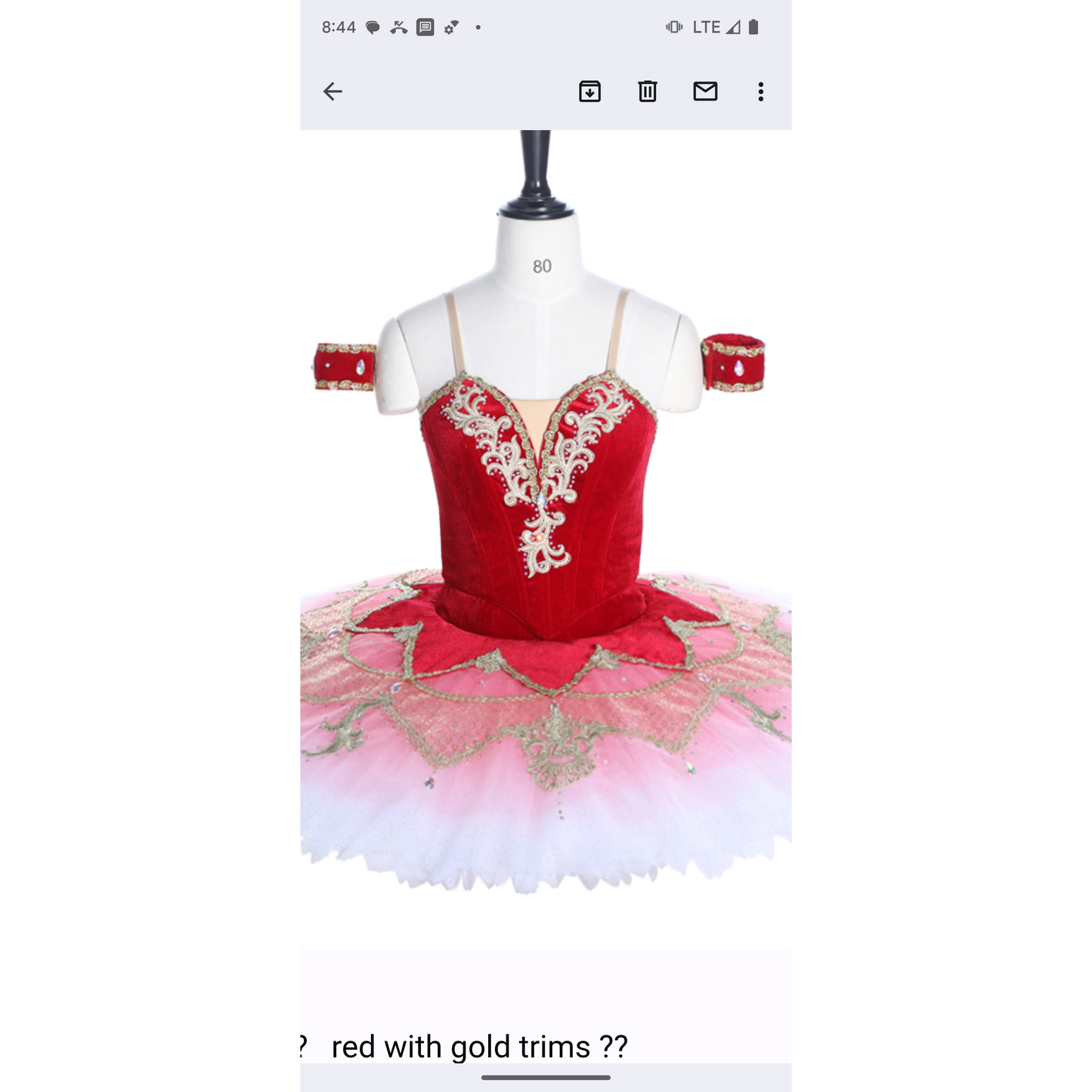 Perfect Rose or Red Premium Tutu