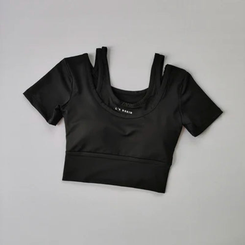 Two Piece Fun Island Summer Breathable Fitness Set