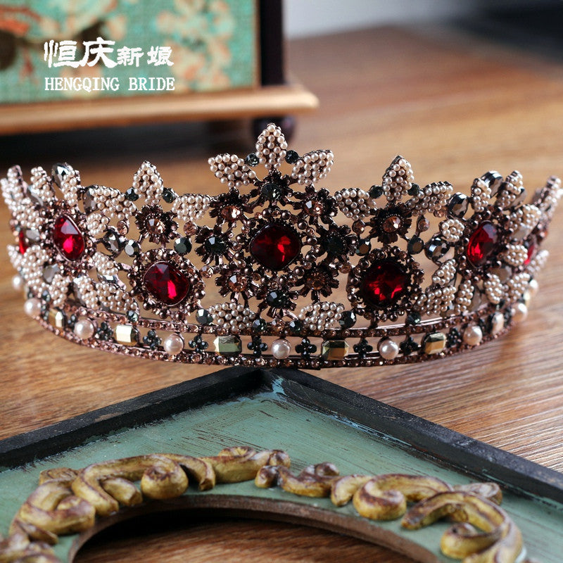 Vintage Crystal Beaded Pearl Performance Tiara