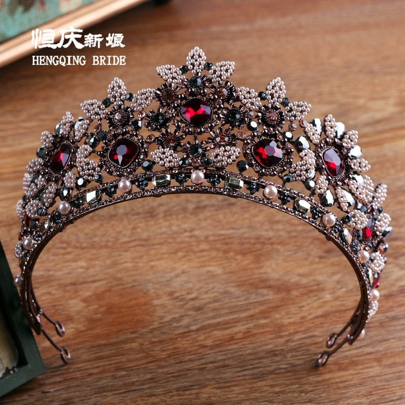 Vintage Crystal Beaded Pearl Performance Tiara