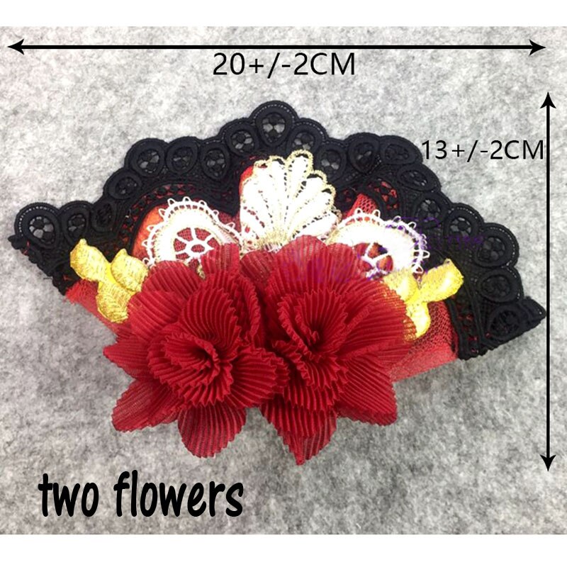 Black and Red Spanish Ballet Head Piece