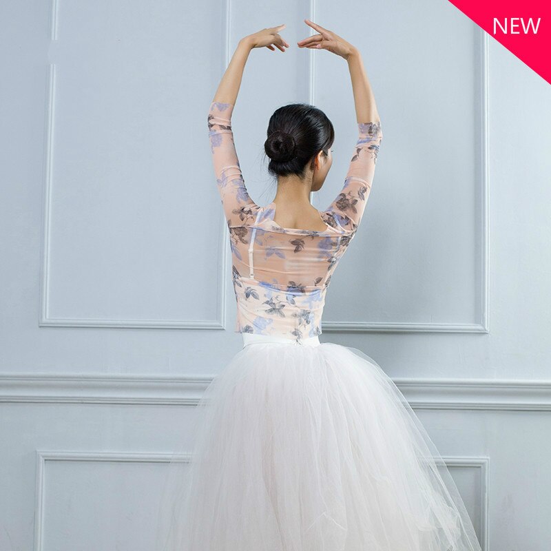 Ballet See-through Sheer Mesh Top