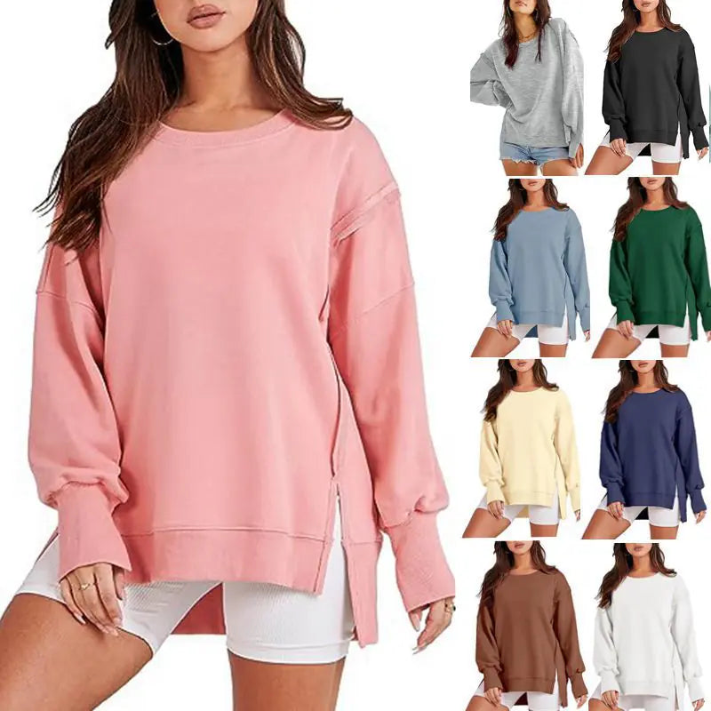 Sunny Day Solid Oversized Sweatshirt