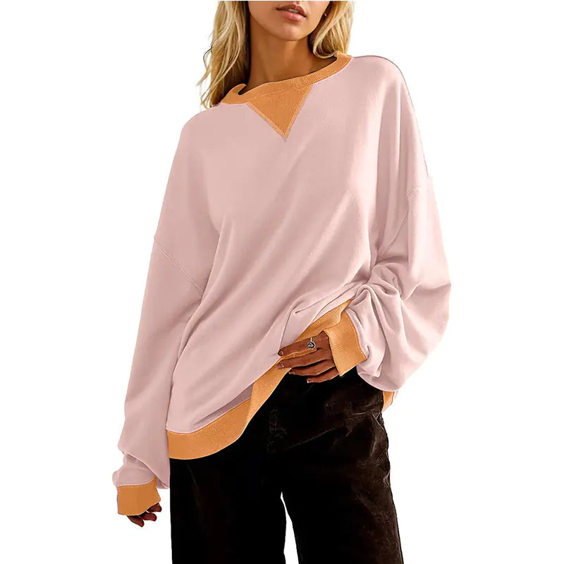 Intercoastal Fun Loose Contrast Color Sweater