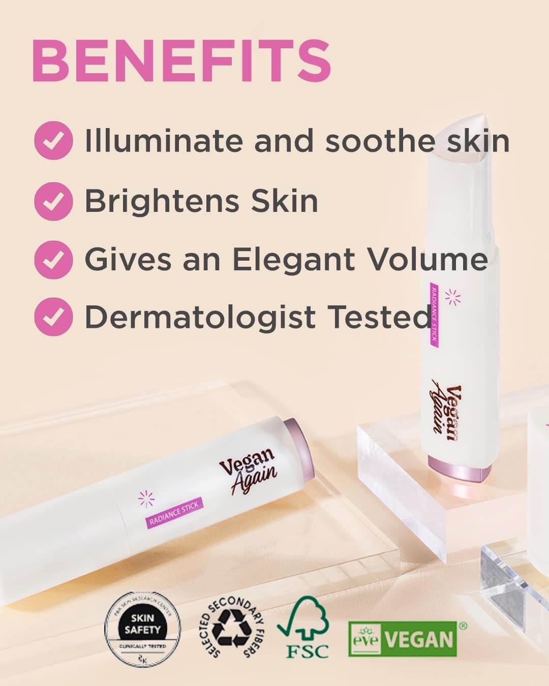 Vegan Again Radiance Contour Stick (Highlighter)