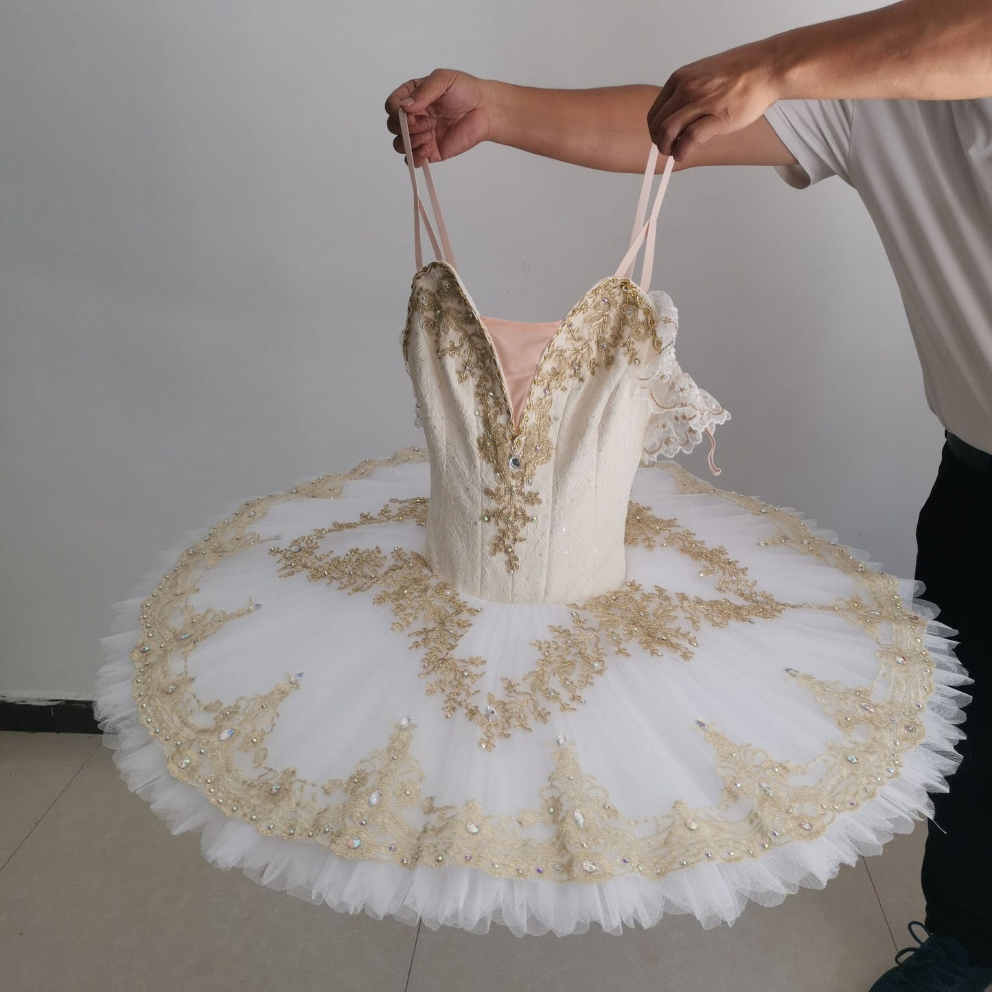 Professional Ivory or Pink Love Pancake Tutu