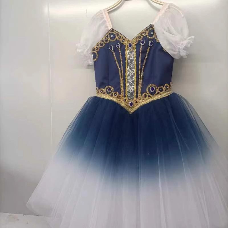 Romantic Peasant Dark Blue Professional Ballet Tutu Dress