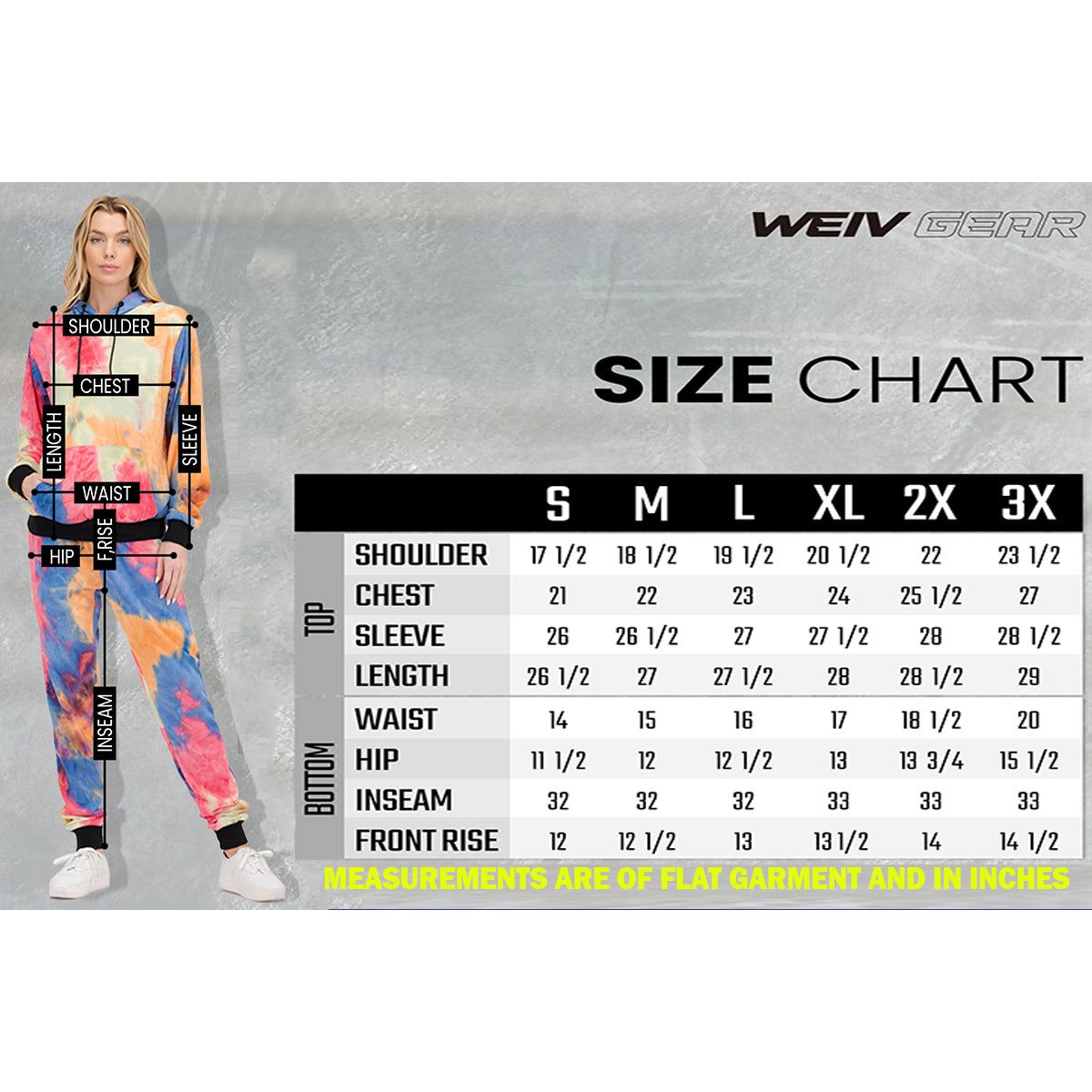 Lava Womens Cotton Tye Dye Lounge Wear Sweat Set