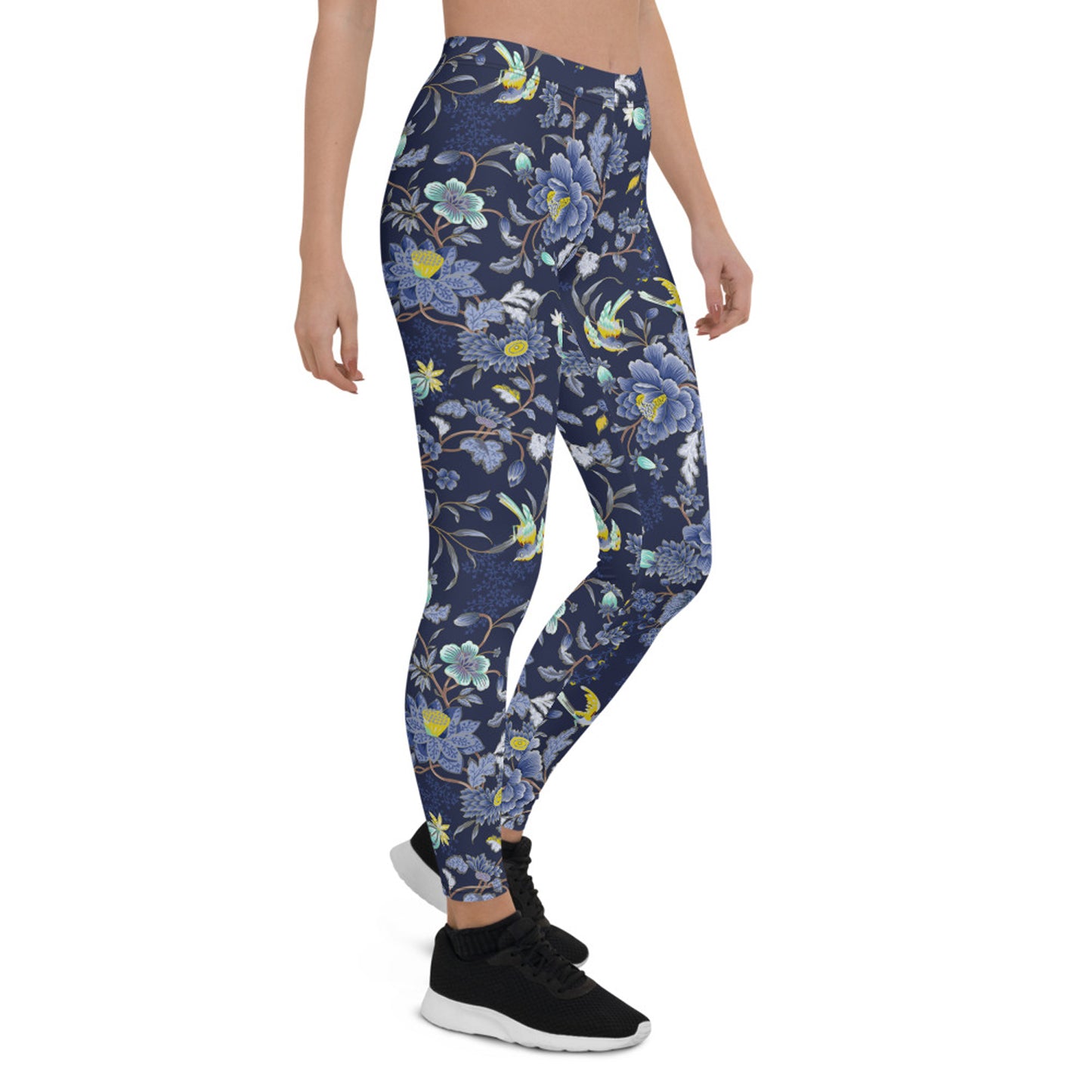 Bahama Floral Leggings Navy Blue