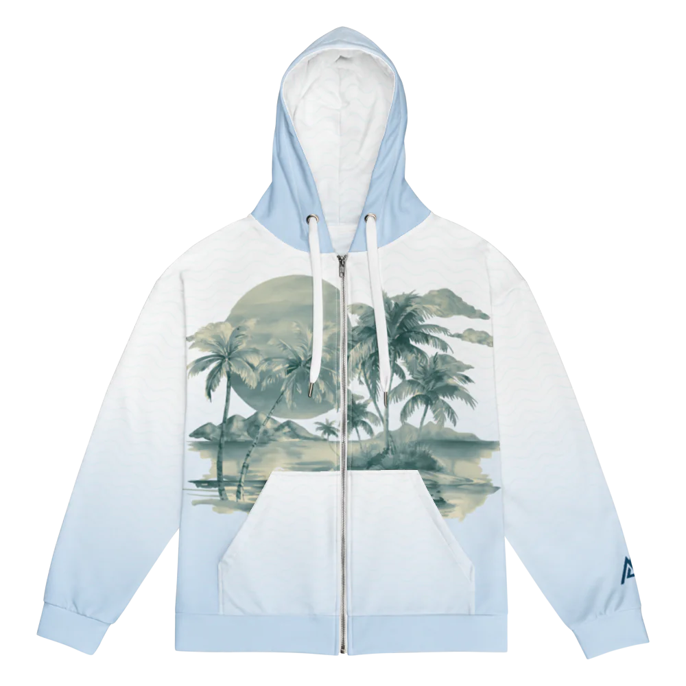 Bahama Nights Tropical Zip Hoodie