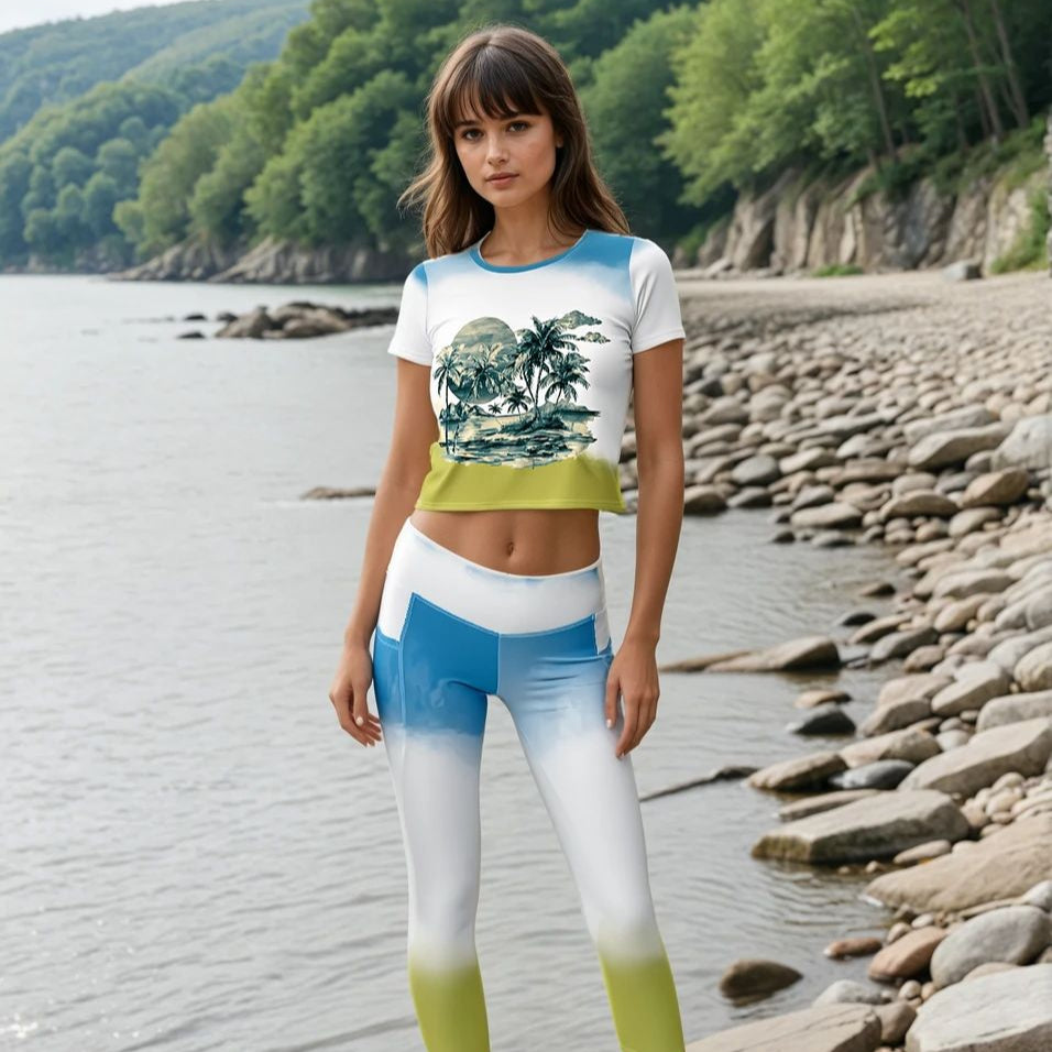 Bahama Fun Leggings with Pockets