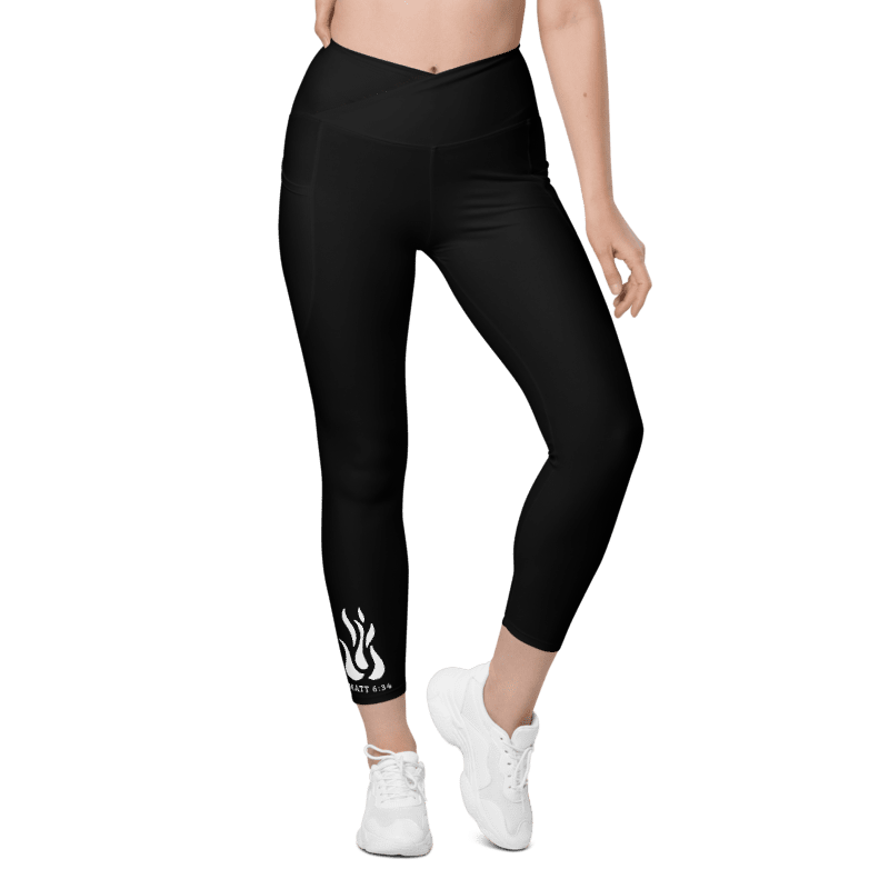 Faith In Motion - Live Now Recycled Crossover Leggings with Pockets