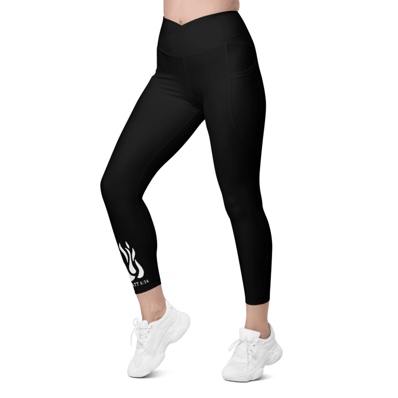 Faith In Motion - Live Now Recycled Crossover Leggings with Pockets