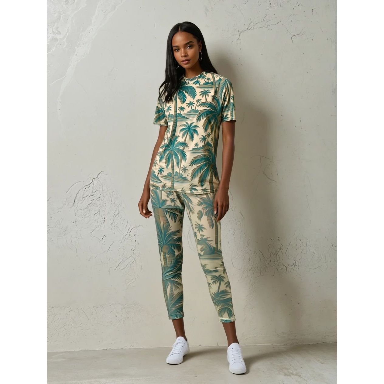 Bahama Nights Light Yoga Capri Leggings