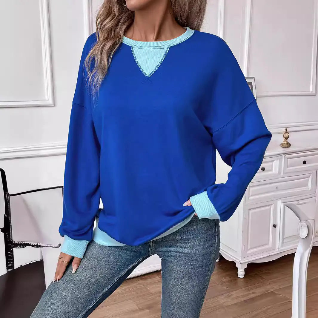 Intercoastal Fun Loose Contrast Color Sweater